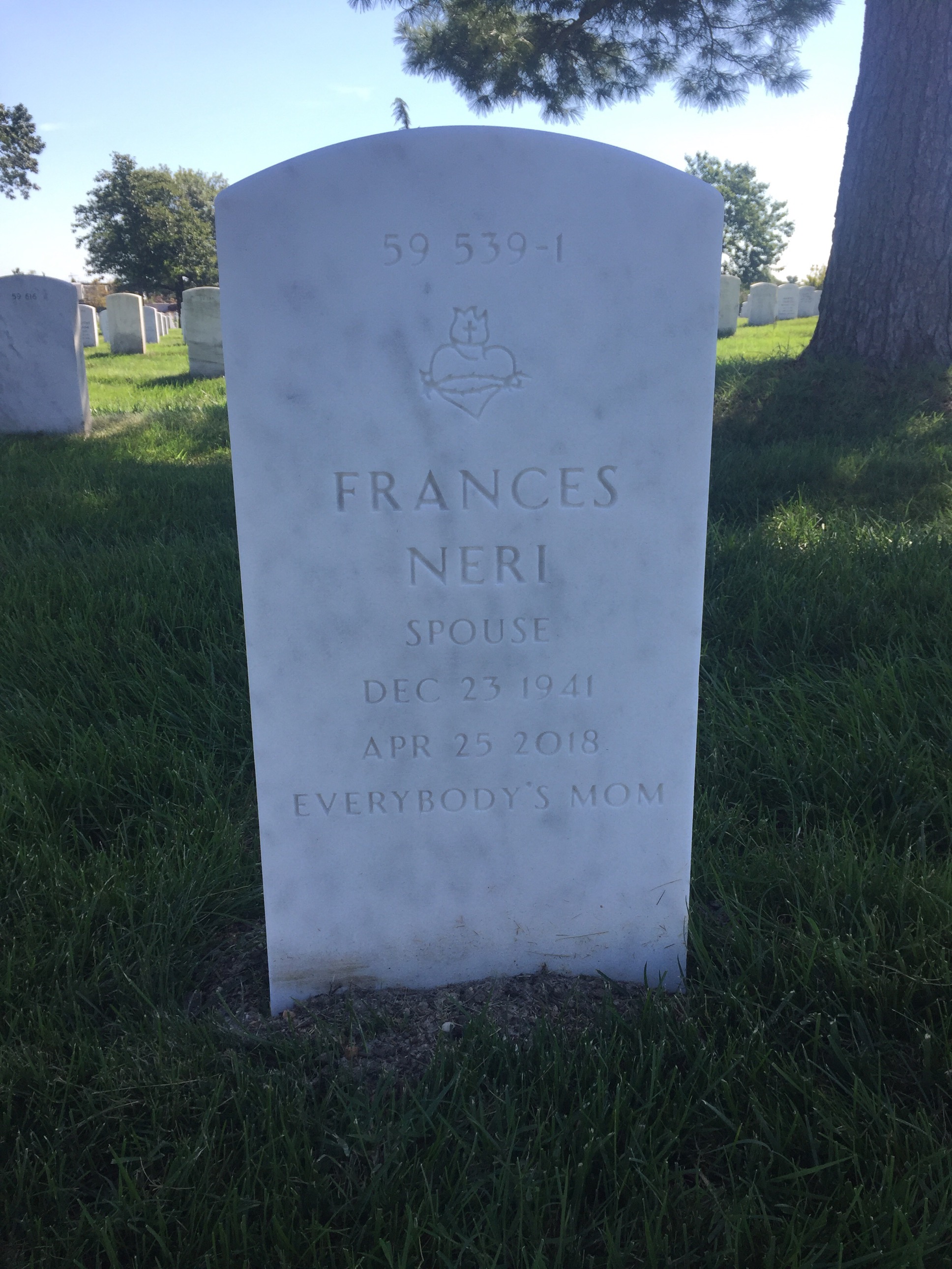 Back of headstone — Gary Heiser