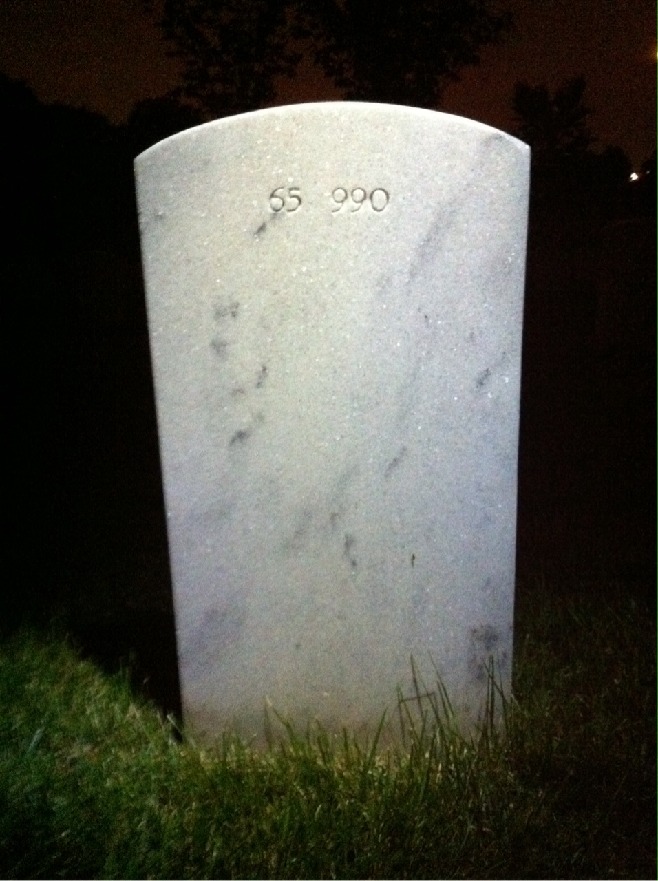 Back of headstone — William Scott