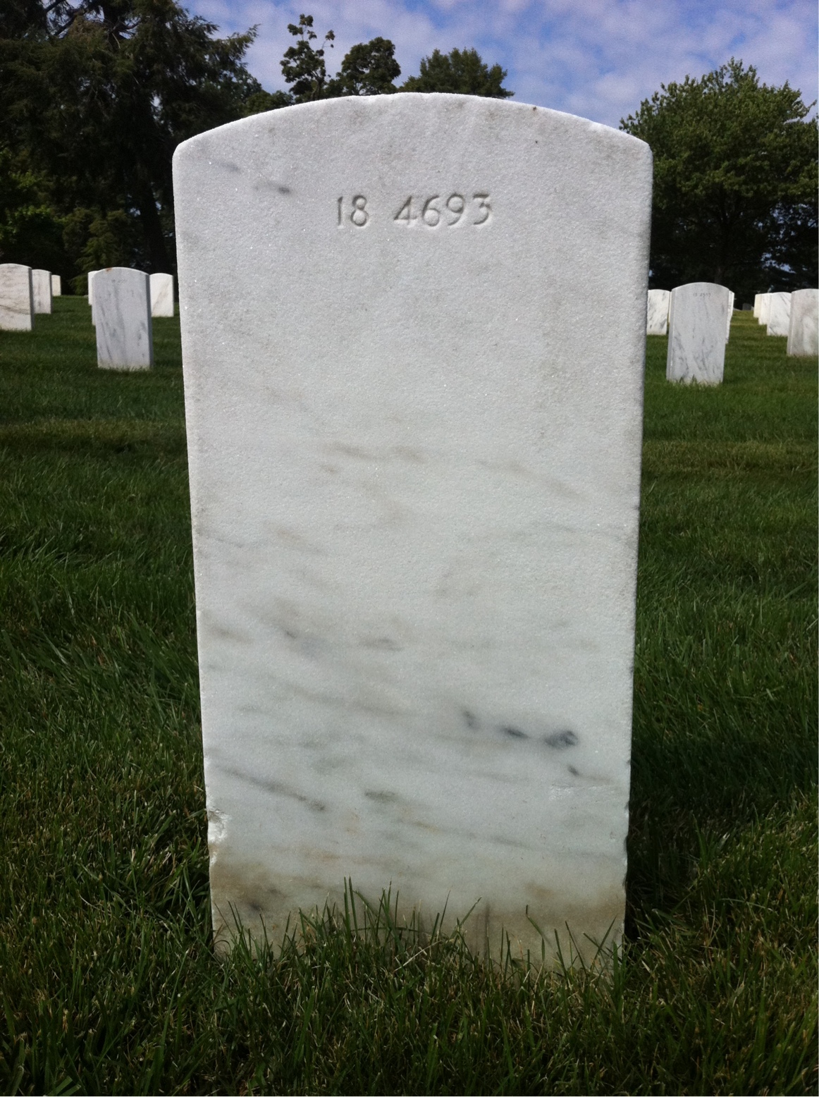 Back of headstone — Arthur Conrad