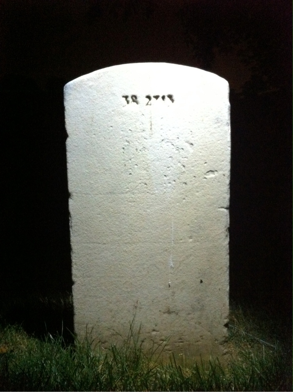 Back of headstone — James Crockett