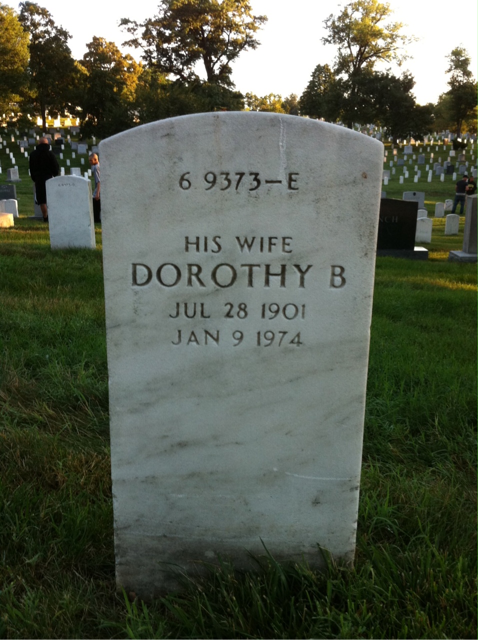 Back of headstone — Dorothy Mills