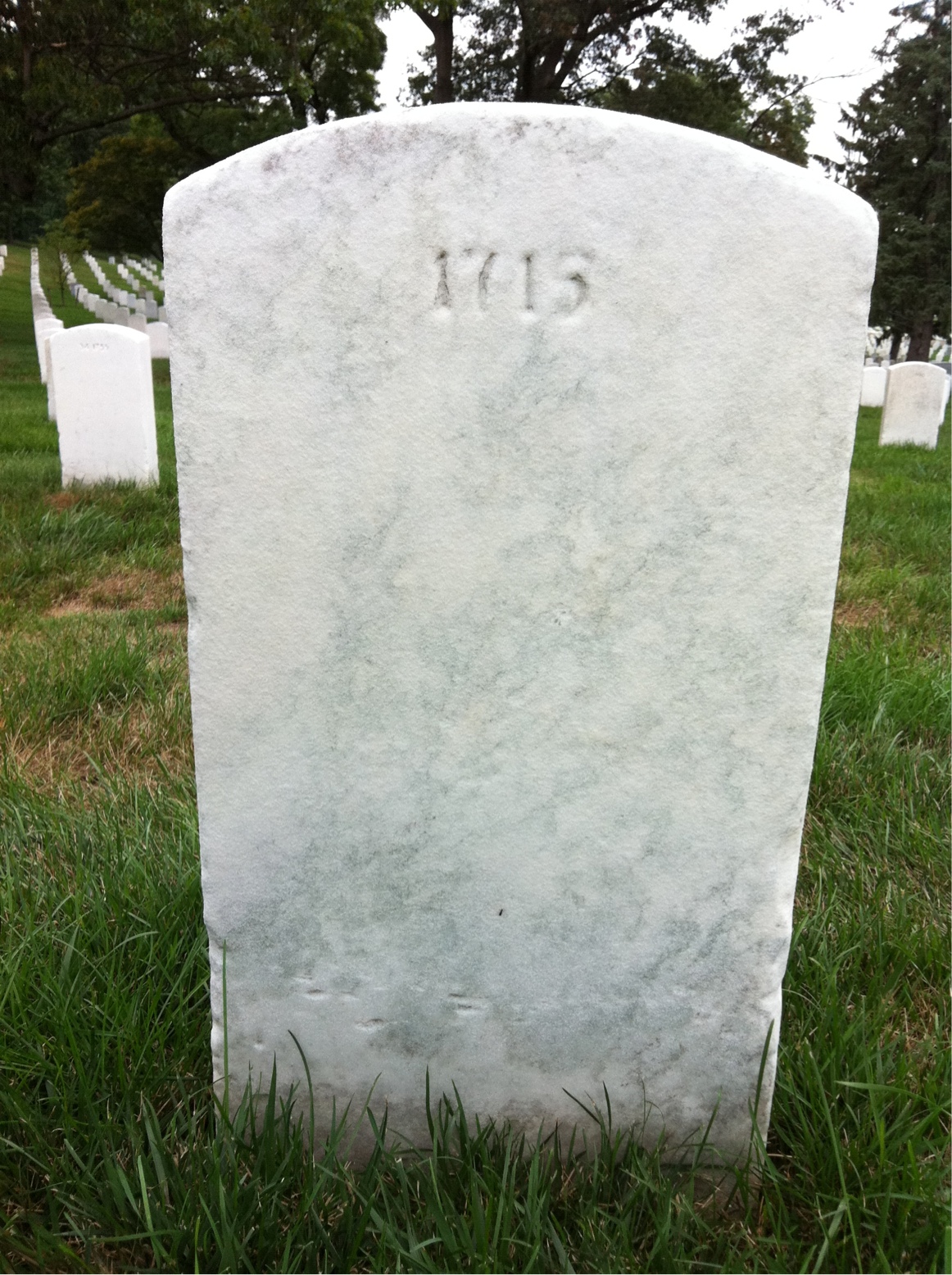 Back of headstone — Russell Alvis