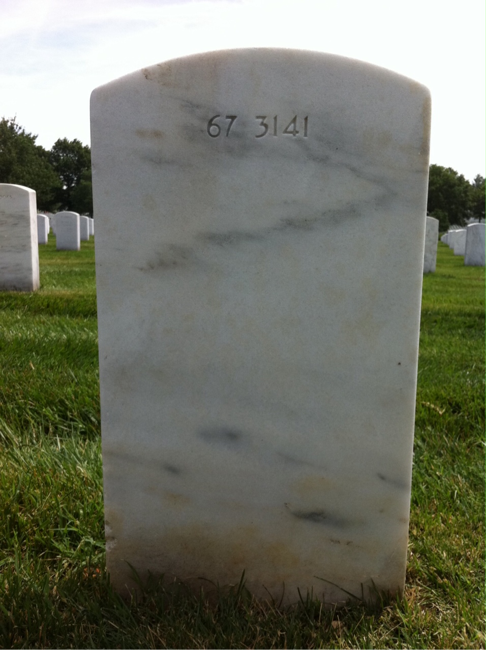 Back of headstone — Richard Moore