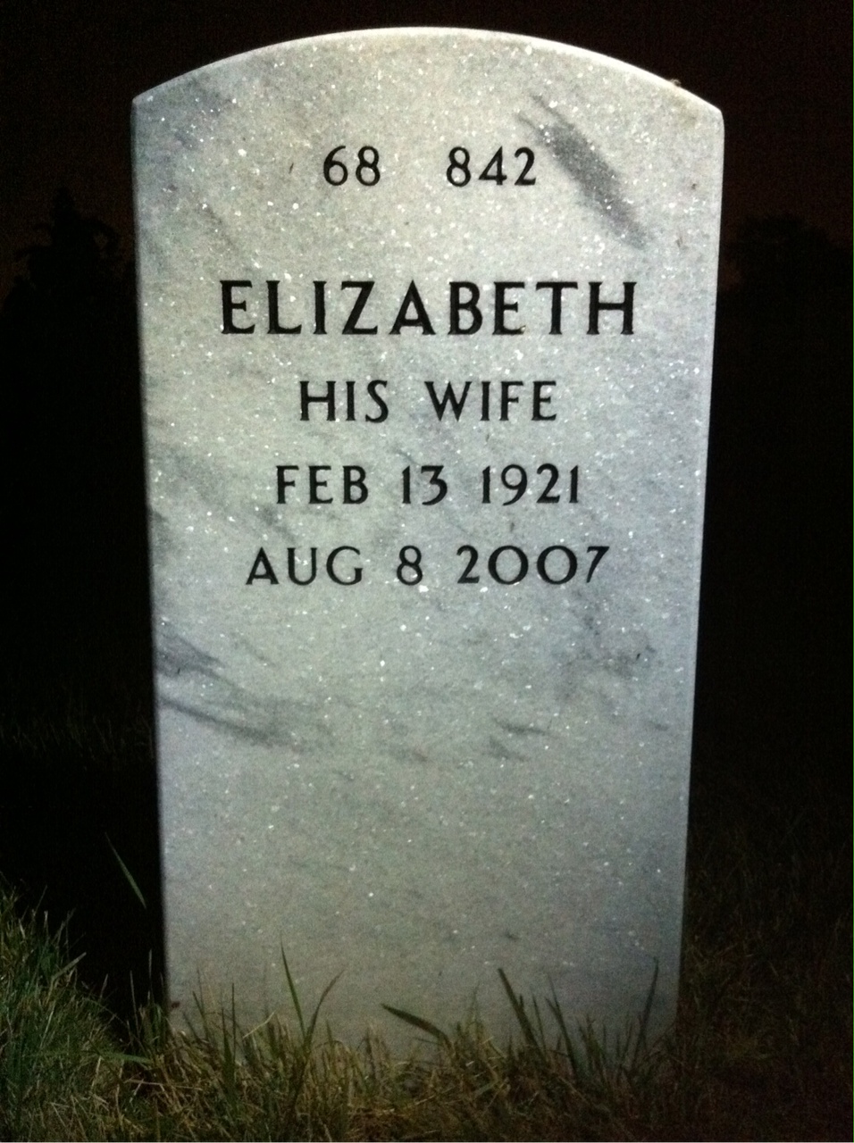 Back of headstone — Donald Moore