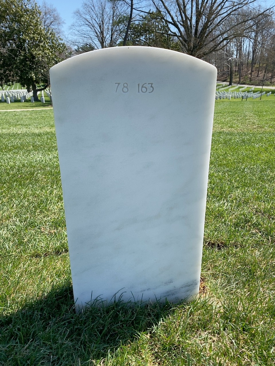 Back of headstone — Albert Aaronson