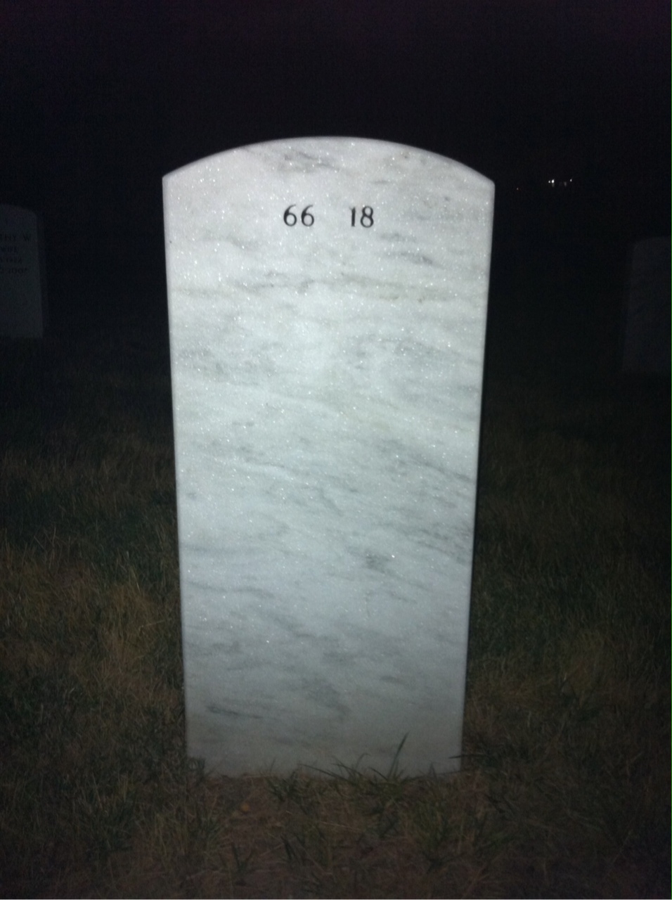 Back of headstone — Joe Vogel