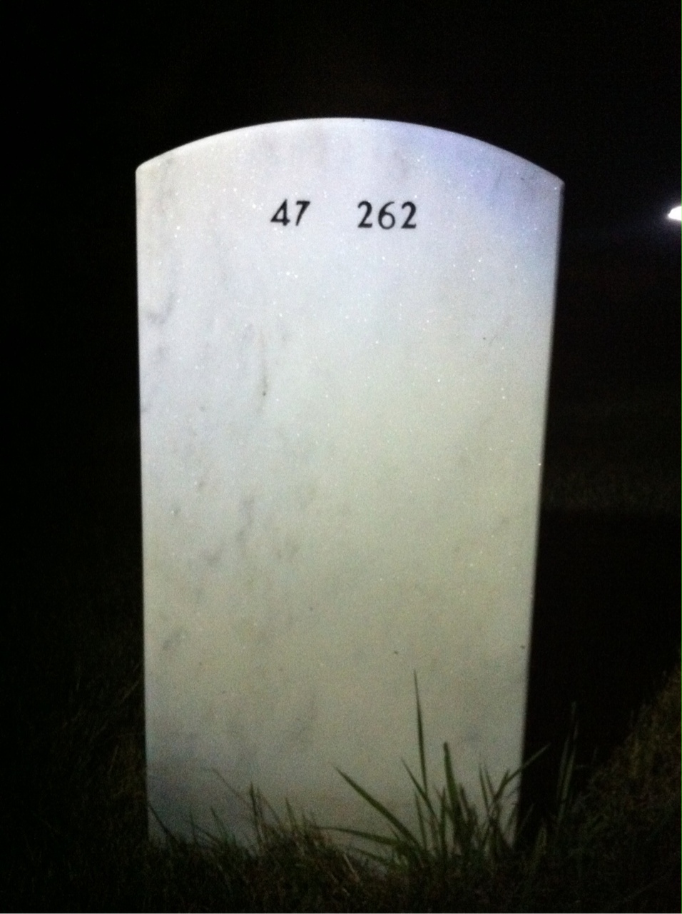 Back of headstone — Parks Gibson