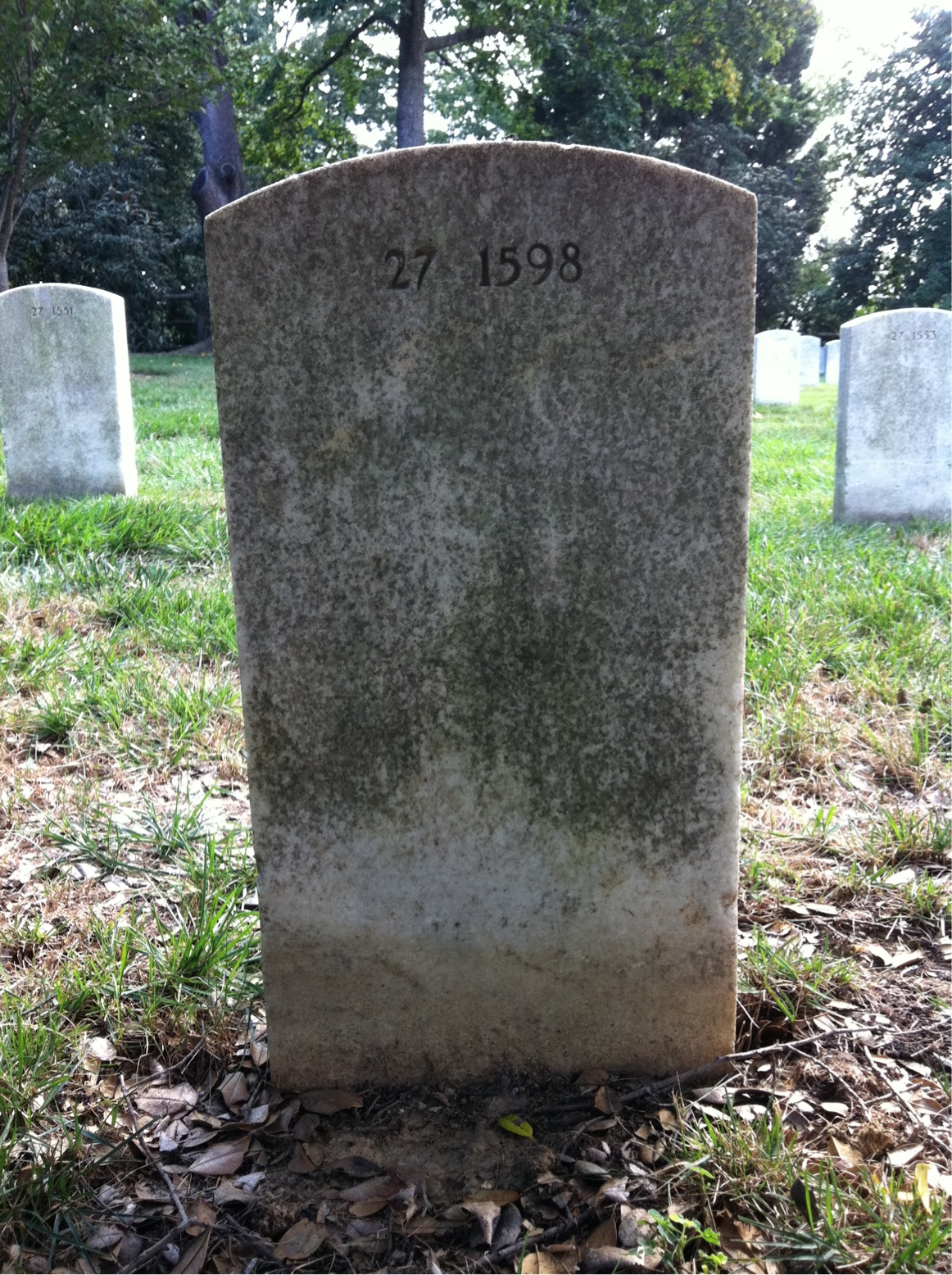 Back of headstone — Thomas Armstead