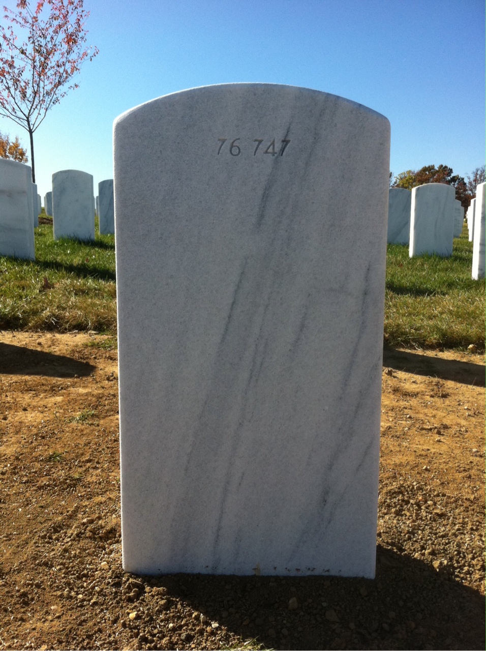 Back of headstone — Wilbur E Mcdonald