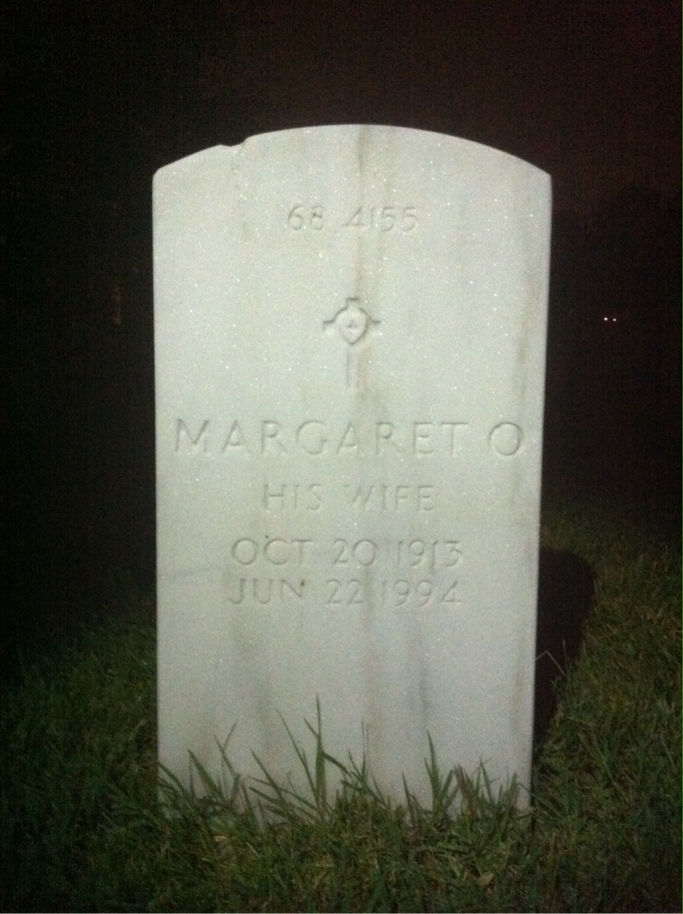 Back of headstone — James Mills