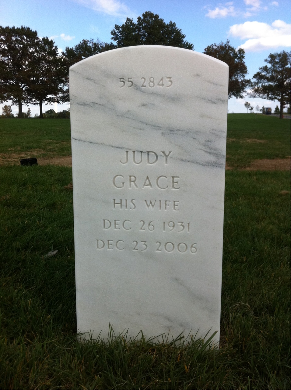 Back of headstone — William Morrison