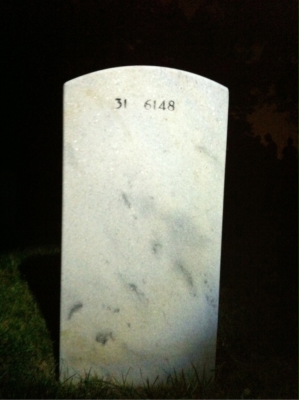 Back of headstone — William Muss