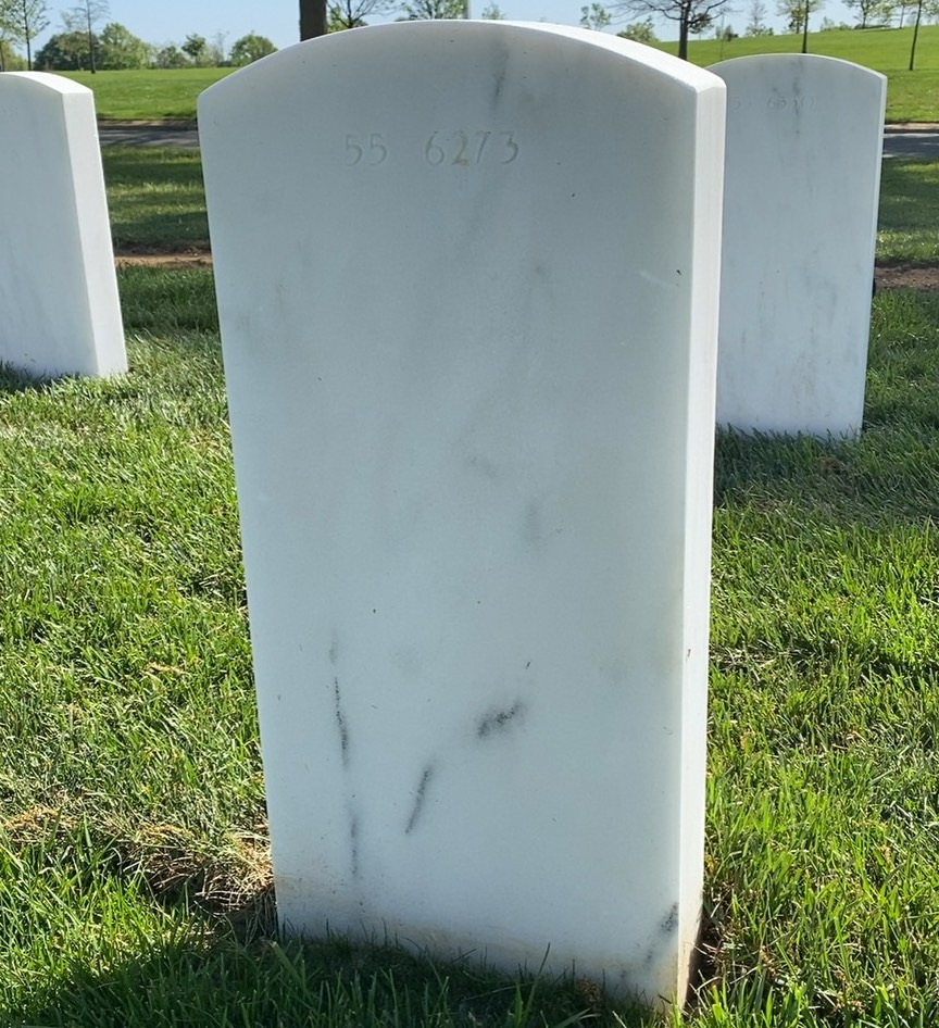 Back of headstone — George Alldredge