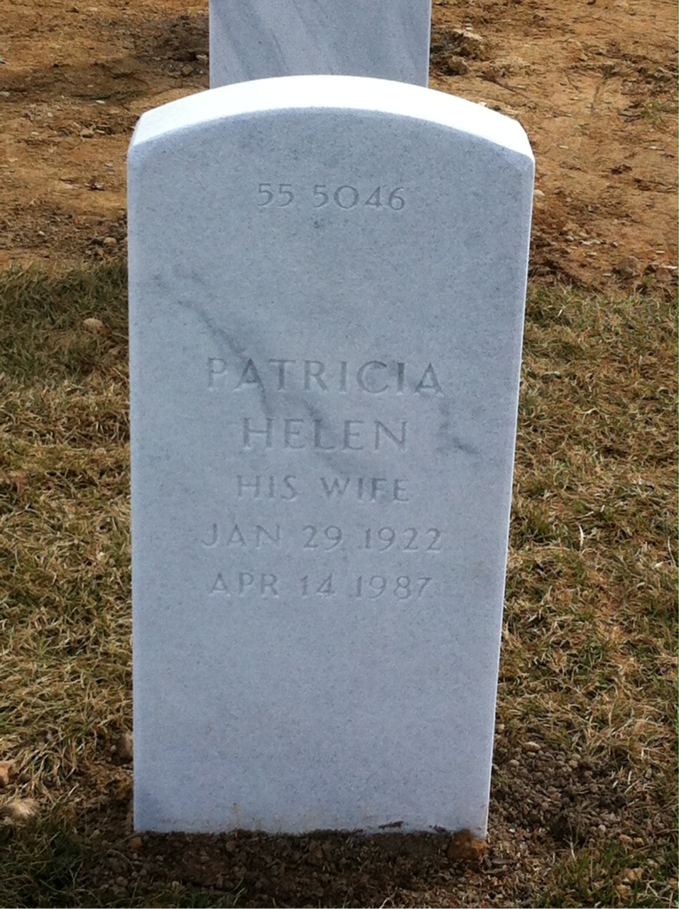 Back of headstone — Thomas Aaron