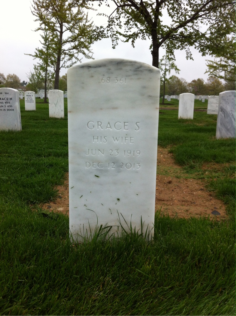 Back of headstone — William Rand
