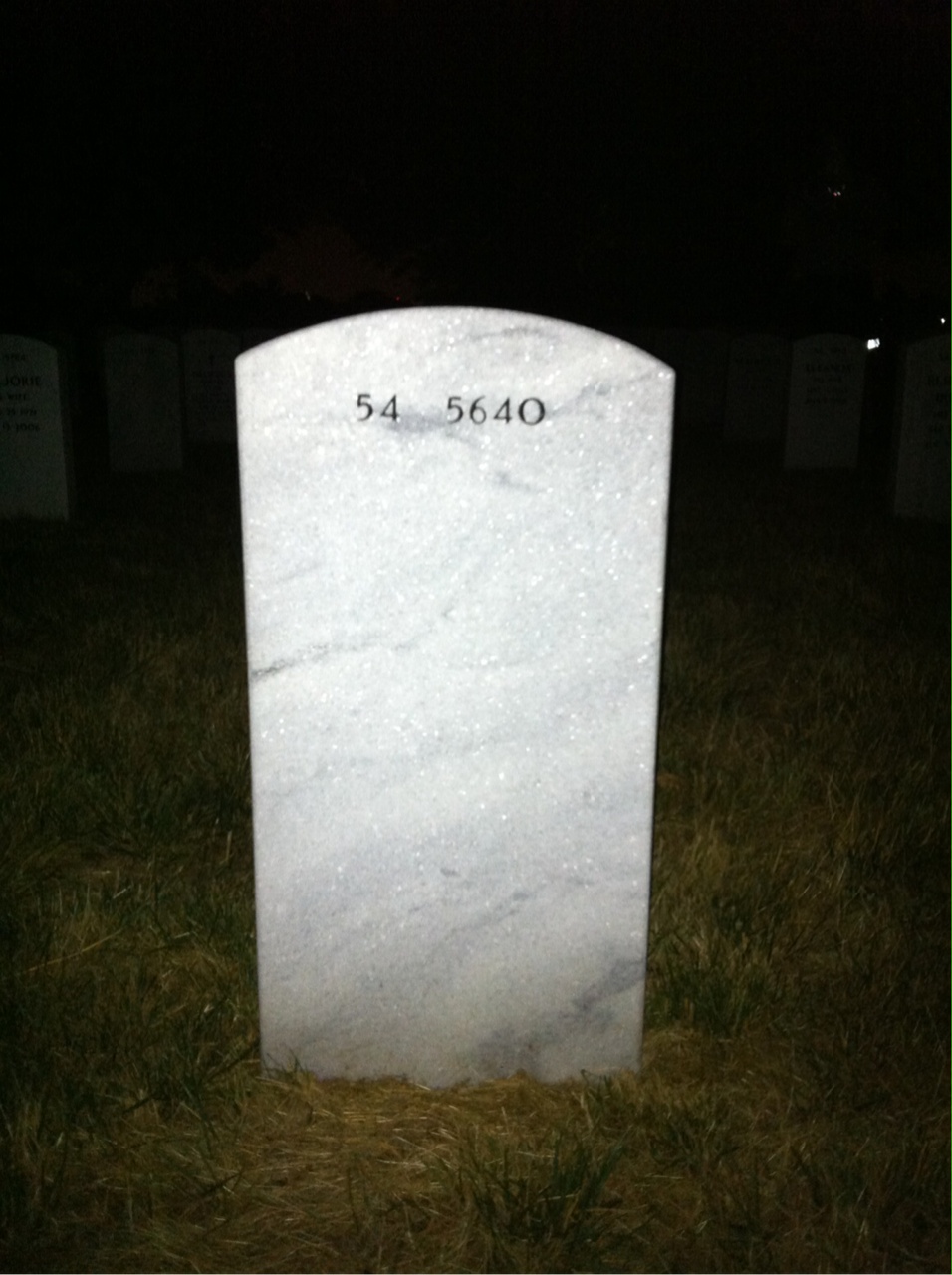 Back of headstone — John Riecke
