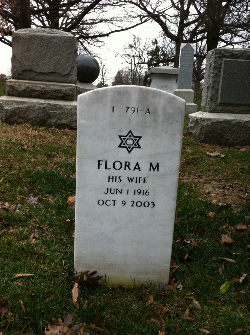 Back of headstone — Frank Stetson
