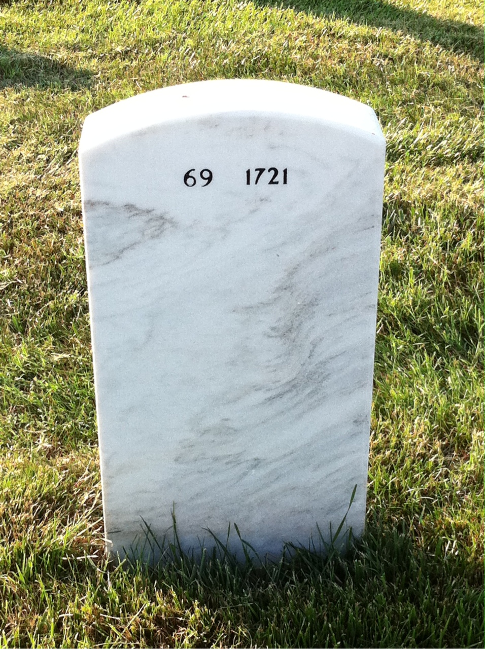 Back of headstone — Bernard Rensel