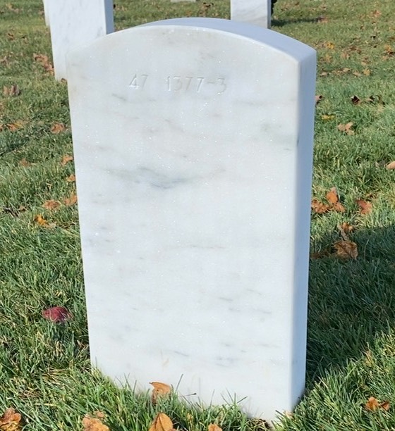 Back of headstone — William Julius Partos