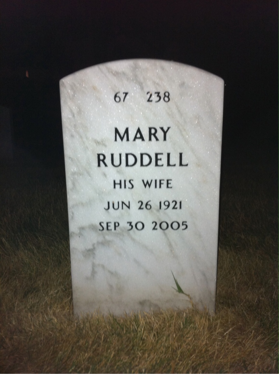Back of headstone — David Gauvreau