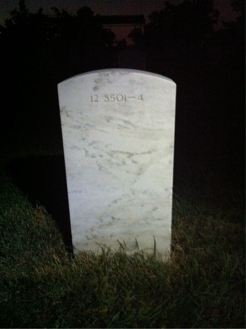 Back of headstone — Charles Ballew
