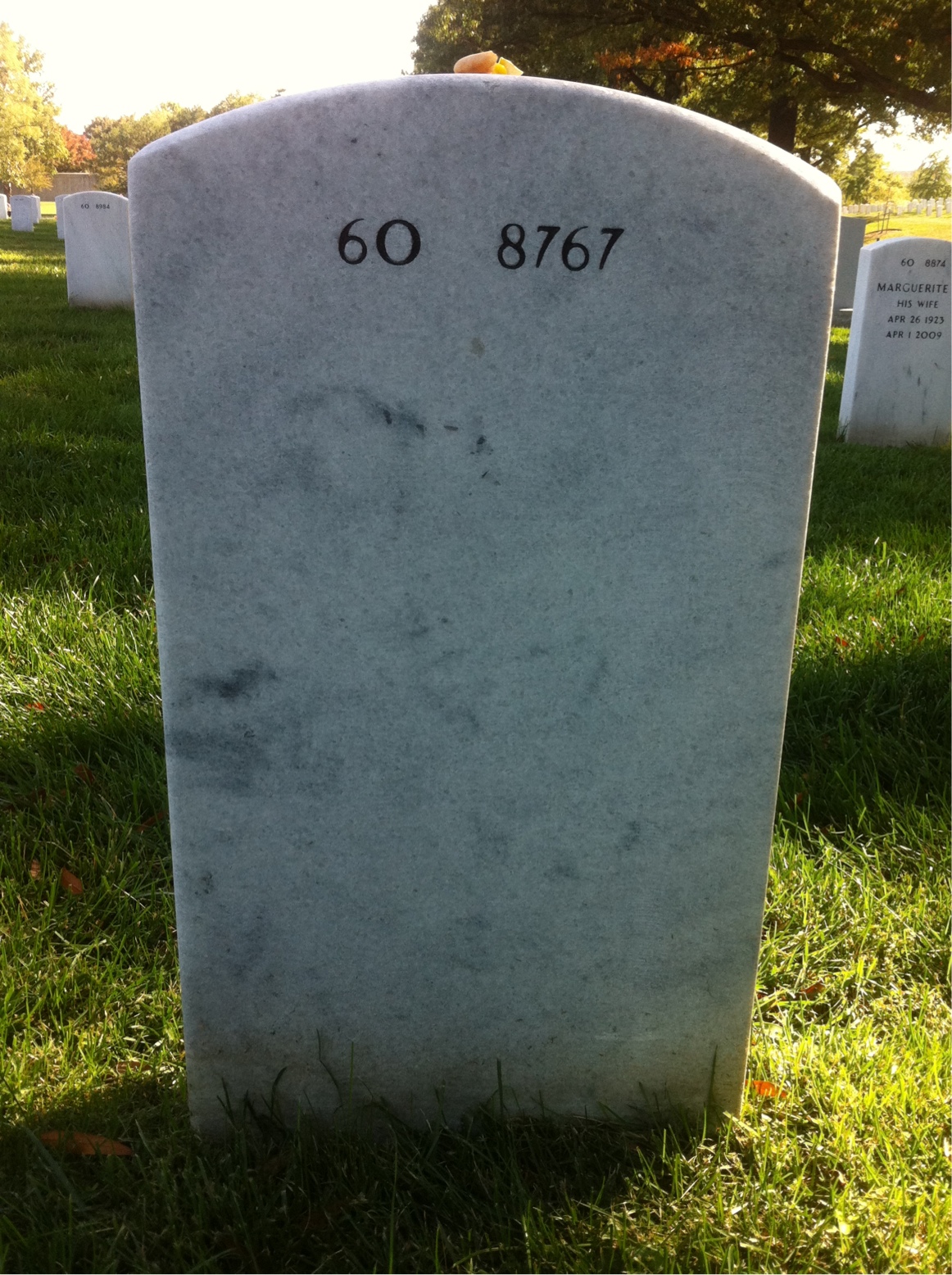 Back of headstone — Michael Slebodnik