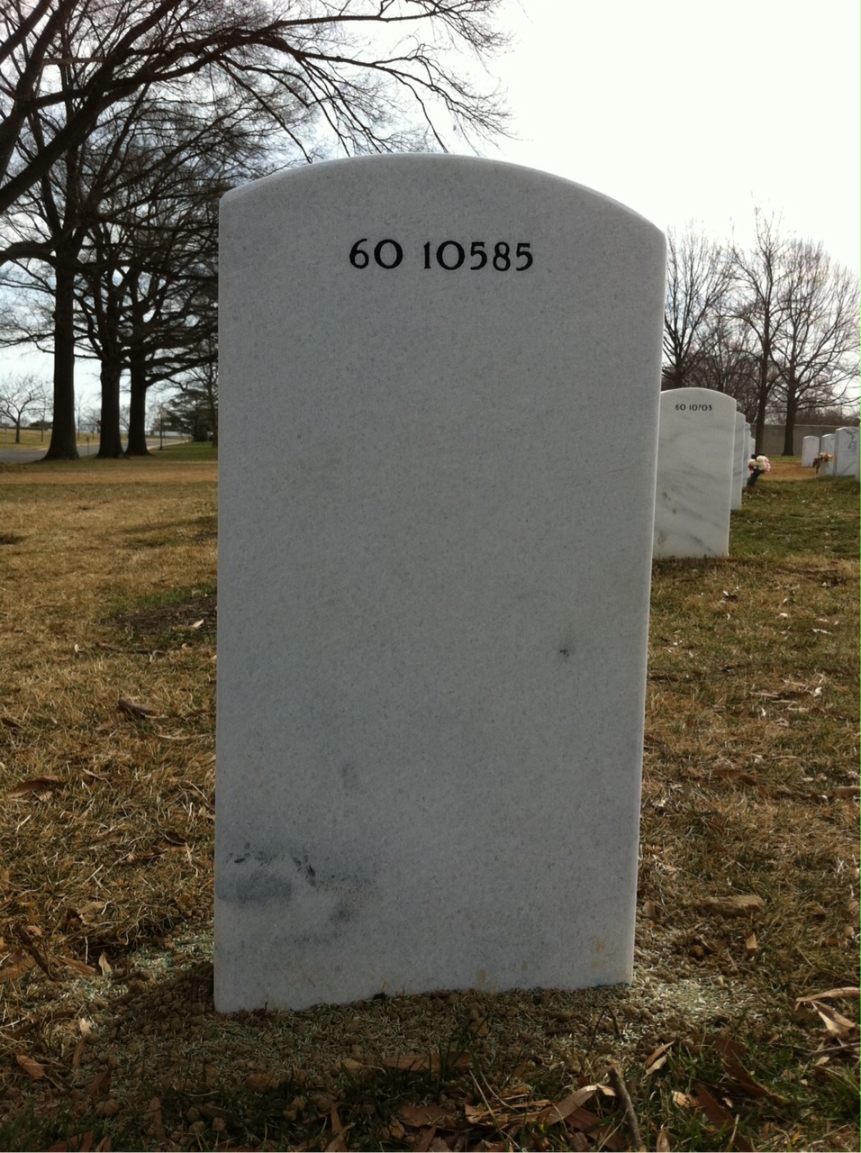 Back of headstone — Patrick Mueller