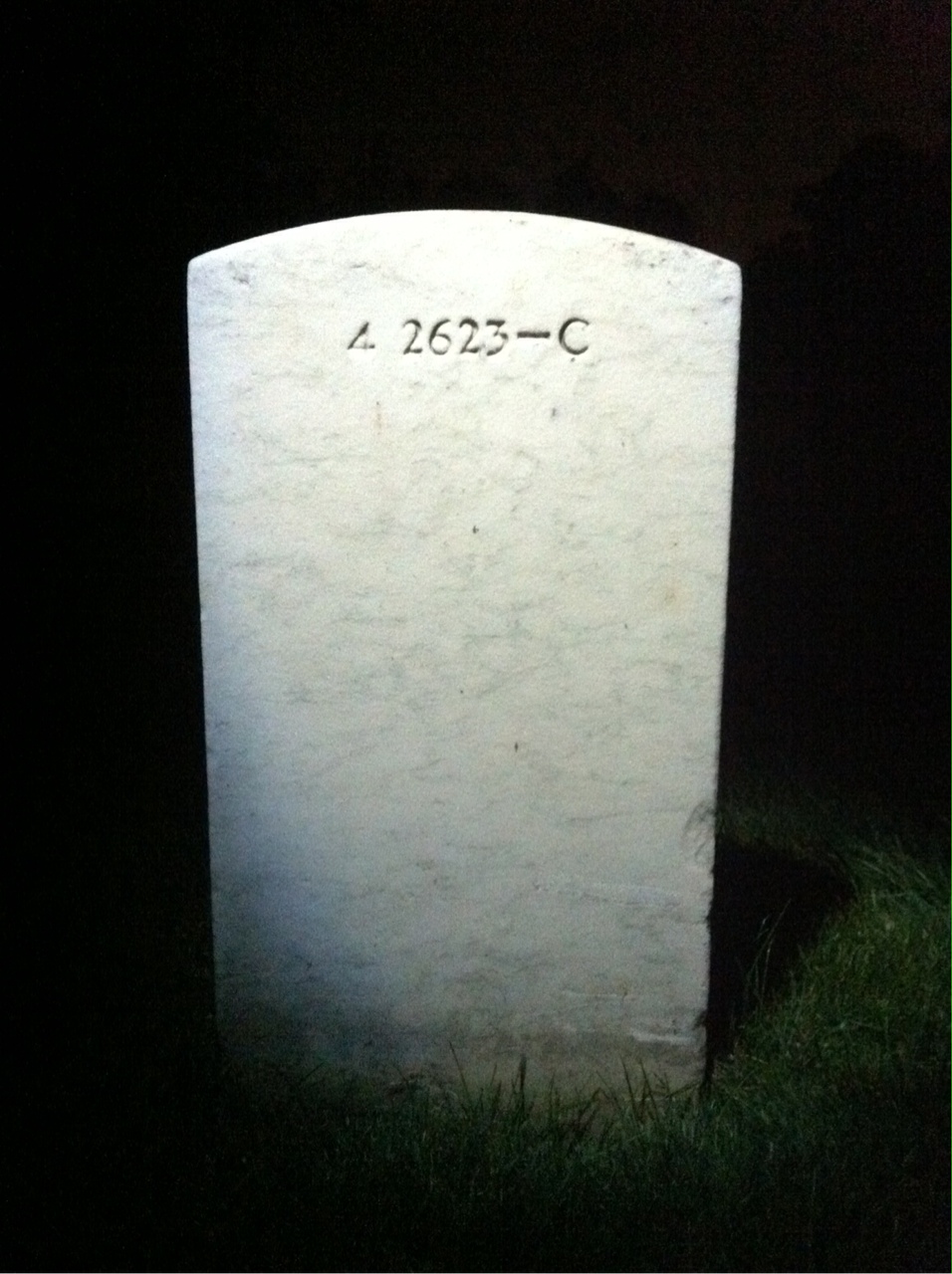 Back of headstone — Robert Moss
