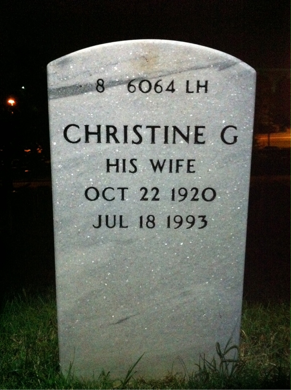 Back of headstone — William O'Toole