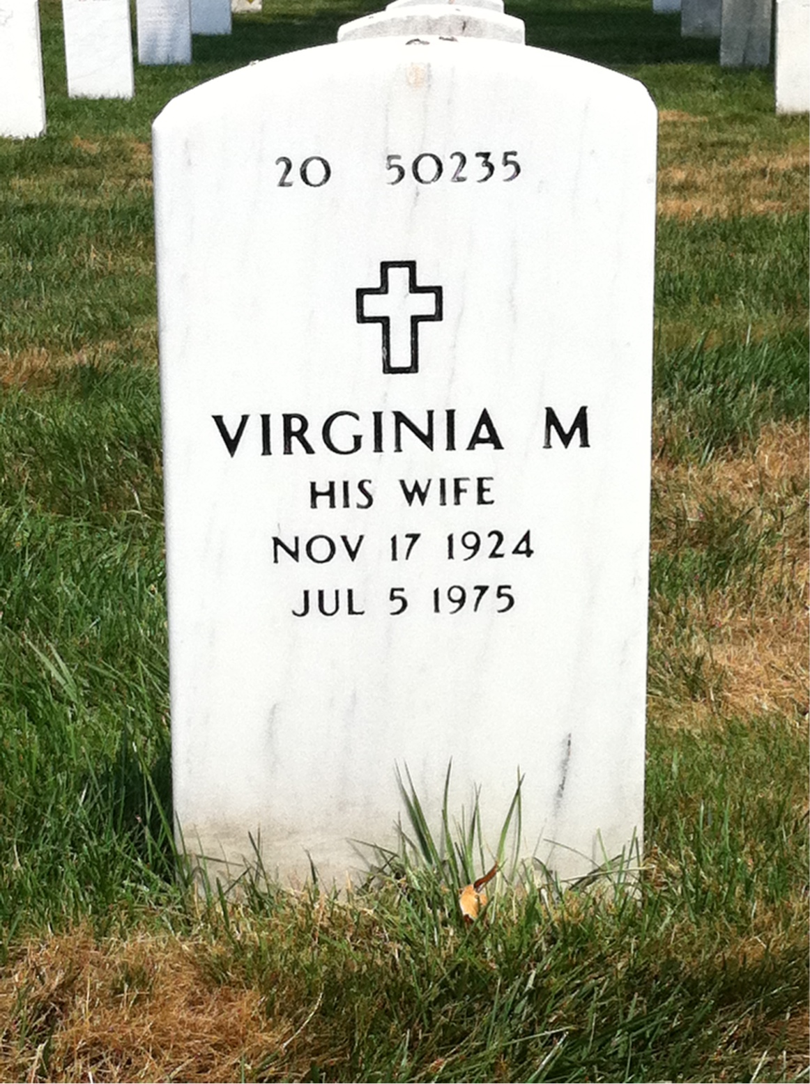 Back of headstone — William Rogers