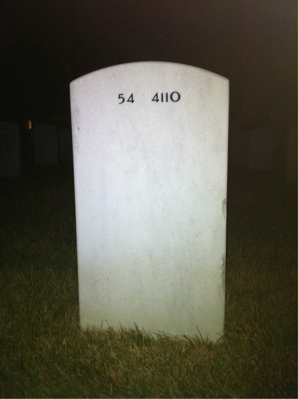 Back of headstone — George Franklin