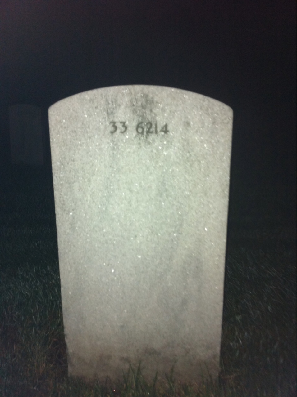 Back of headstone — Marie Monahan