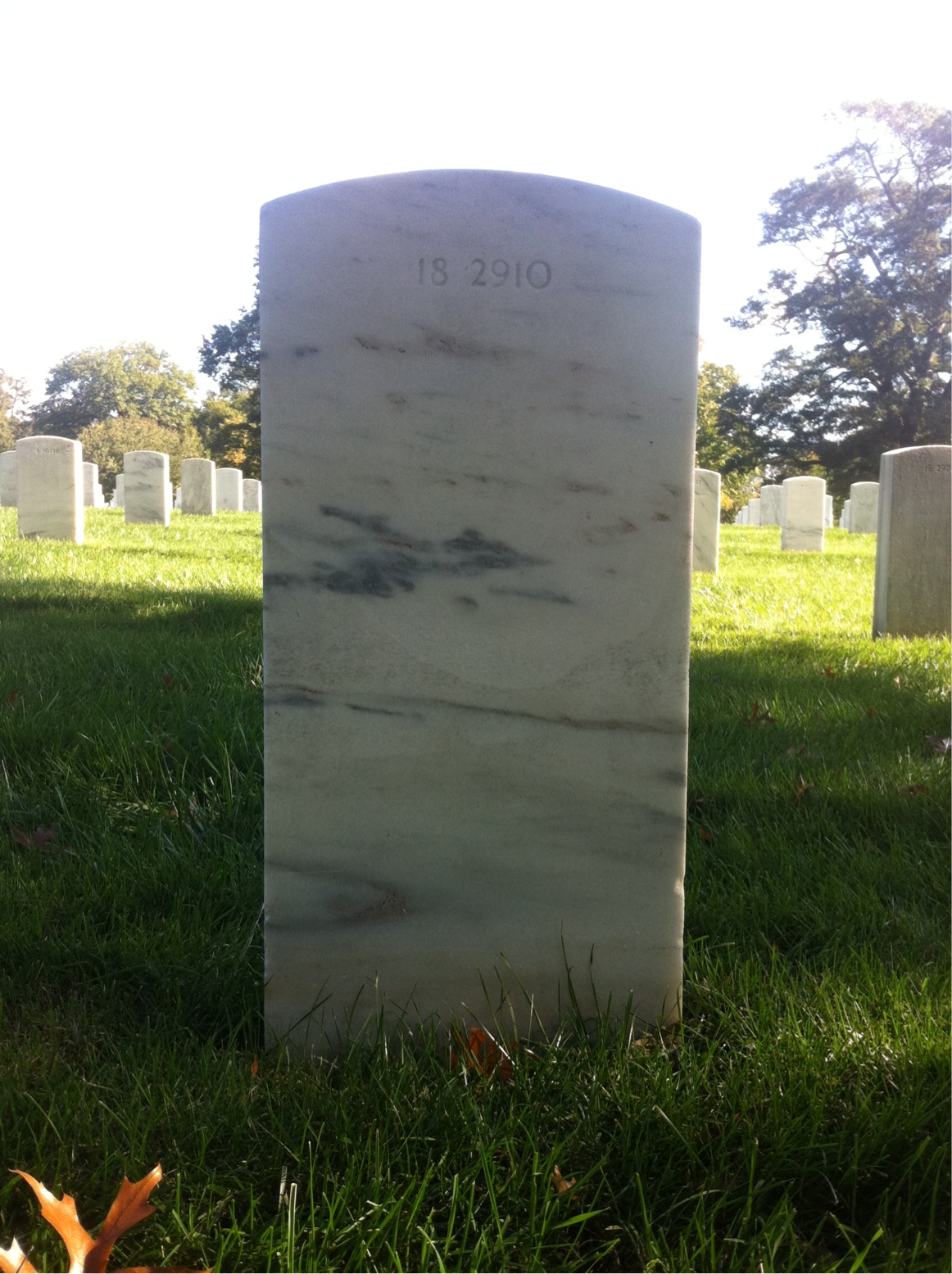 Back of headstone — Bert Allen