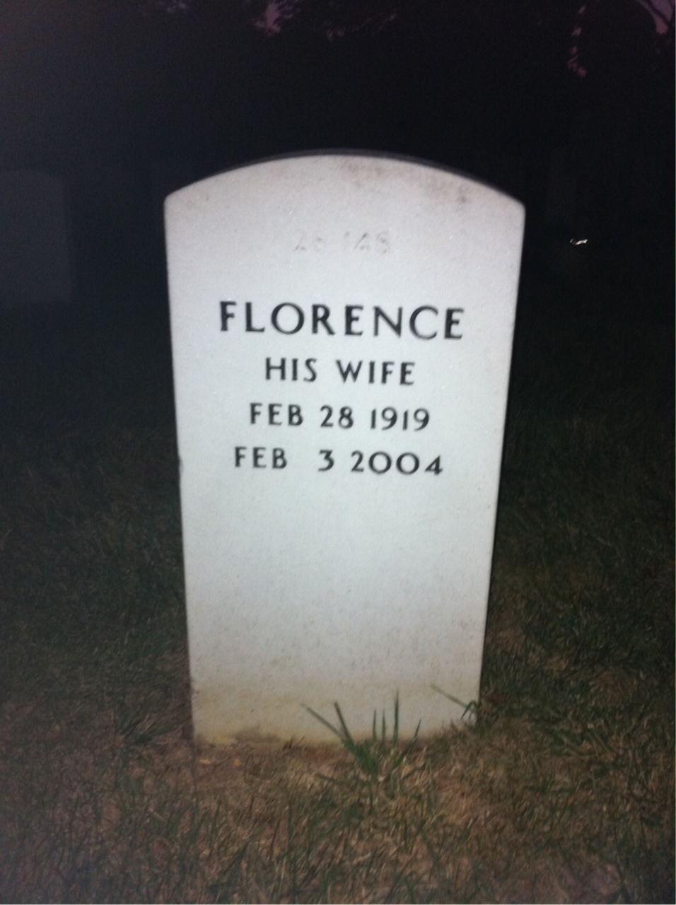 Back of headstone — Lukas Hoska