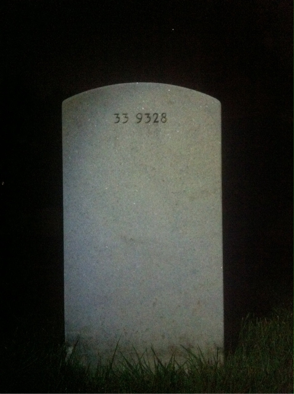 Back of headstone — Daniel Berg