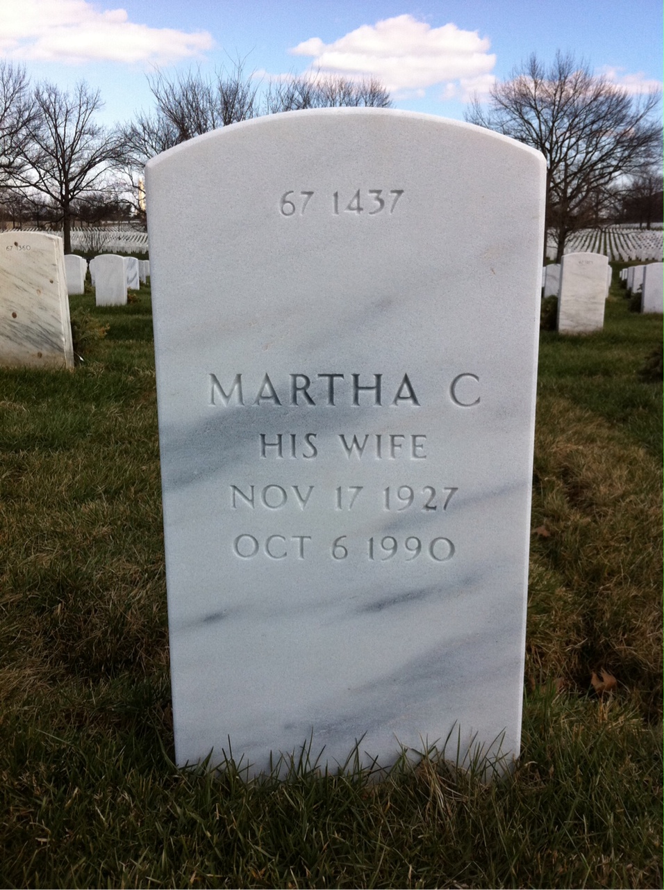 Back of headstone — Robert Almaguer