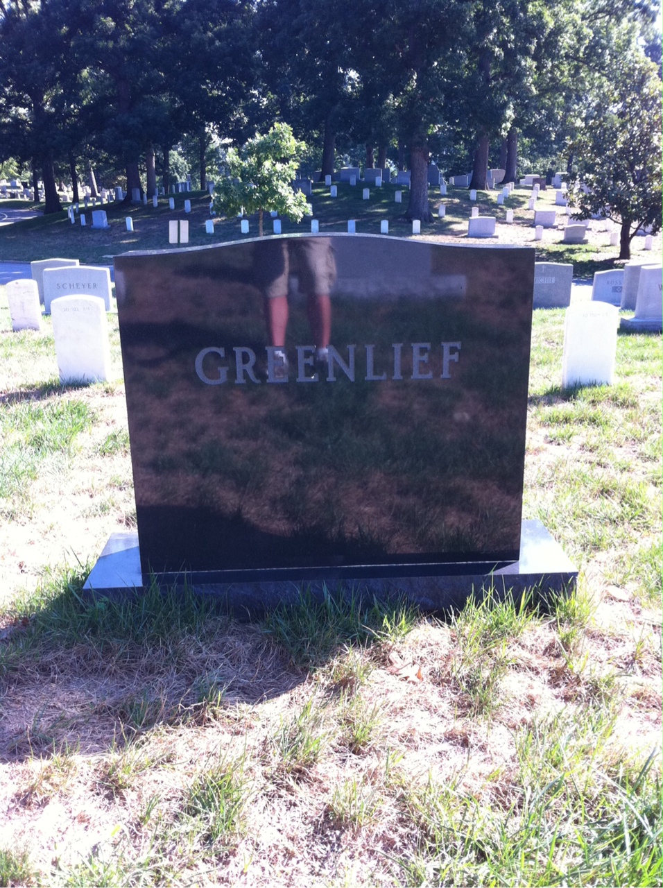 Back of headstone — Francis Greenlief
