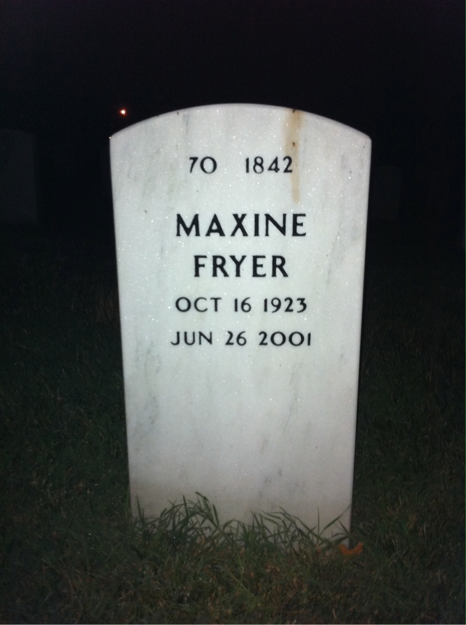 Back of headstone — Herman Jenkins