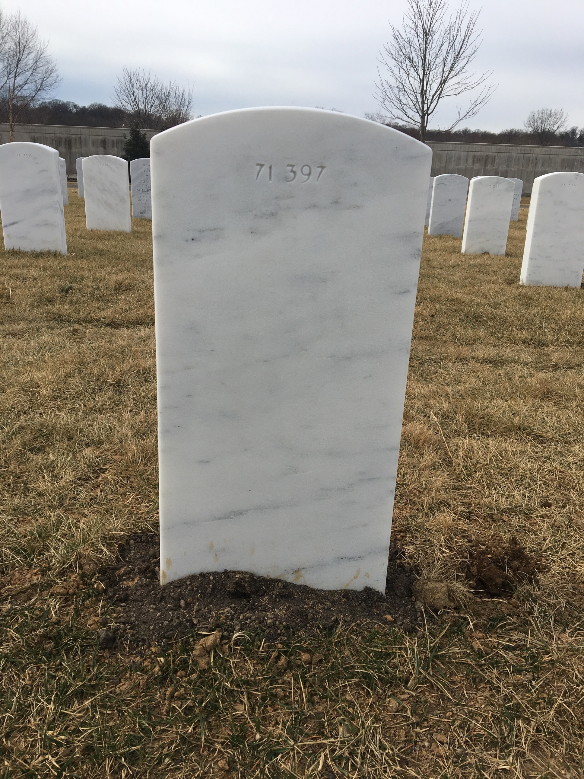 Back of headstone — Wayne Richey Crowther