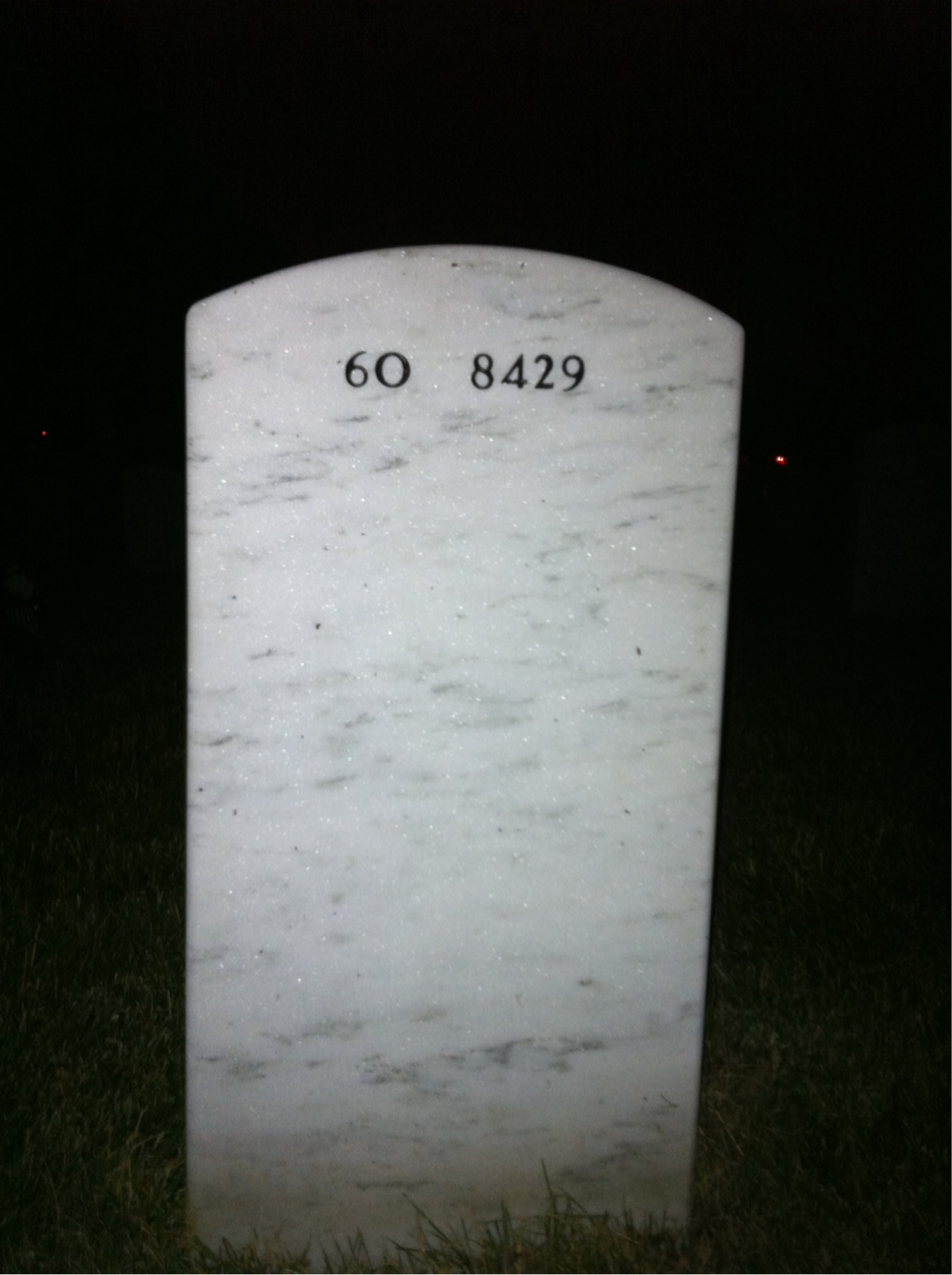Back of headstone — Carl Johnson