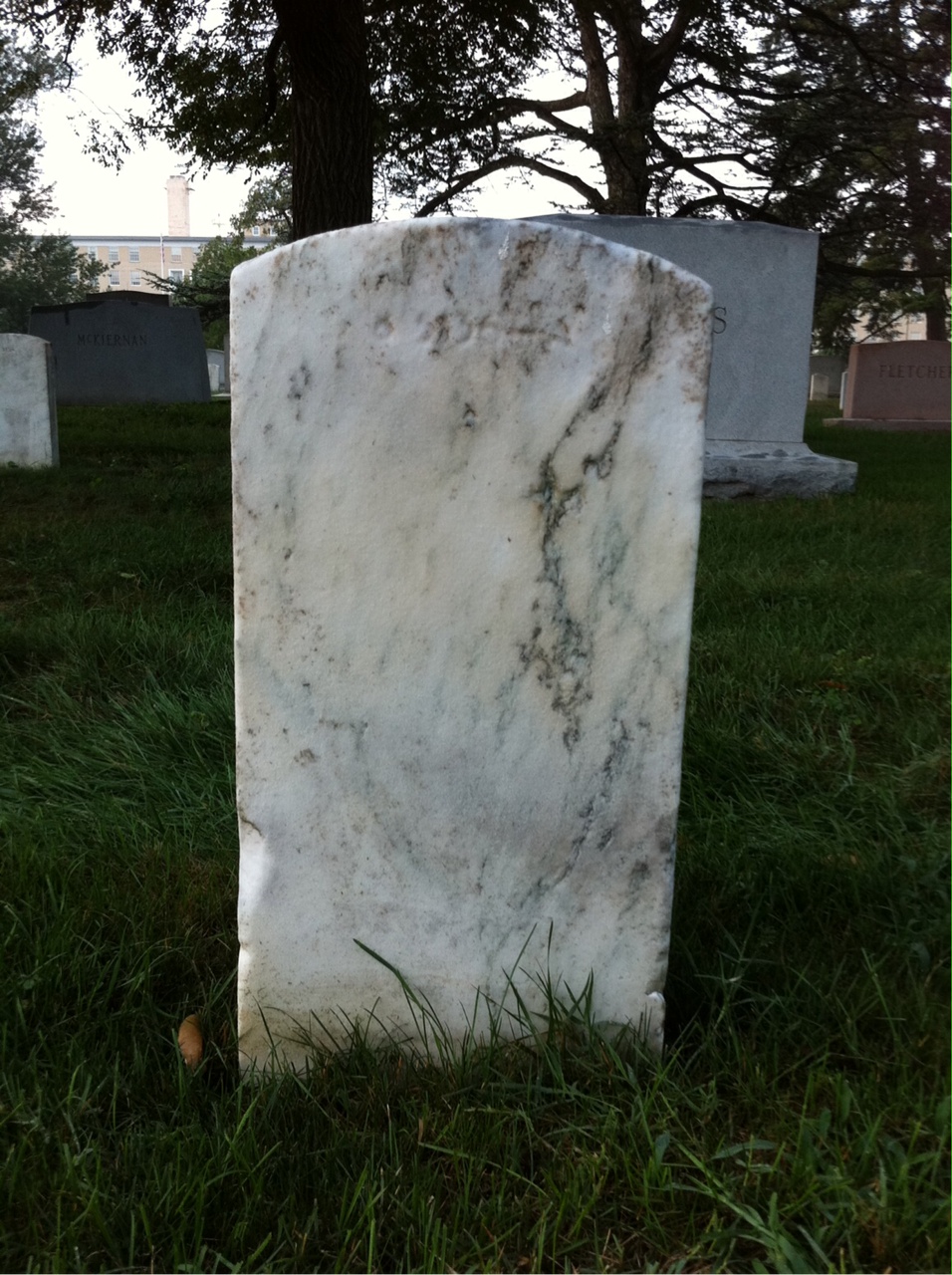Back of headstone — Edward Mulheron