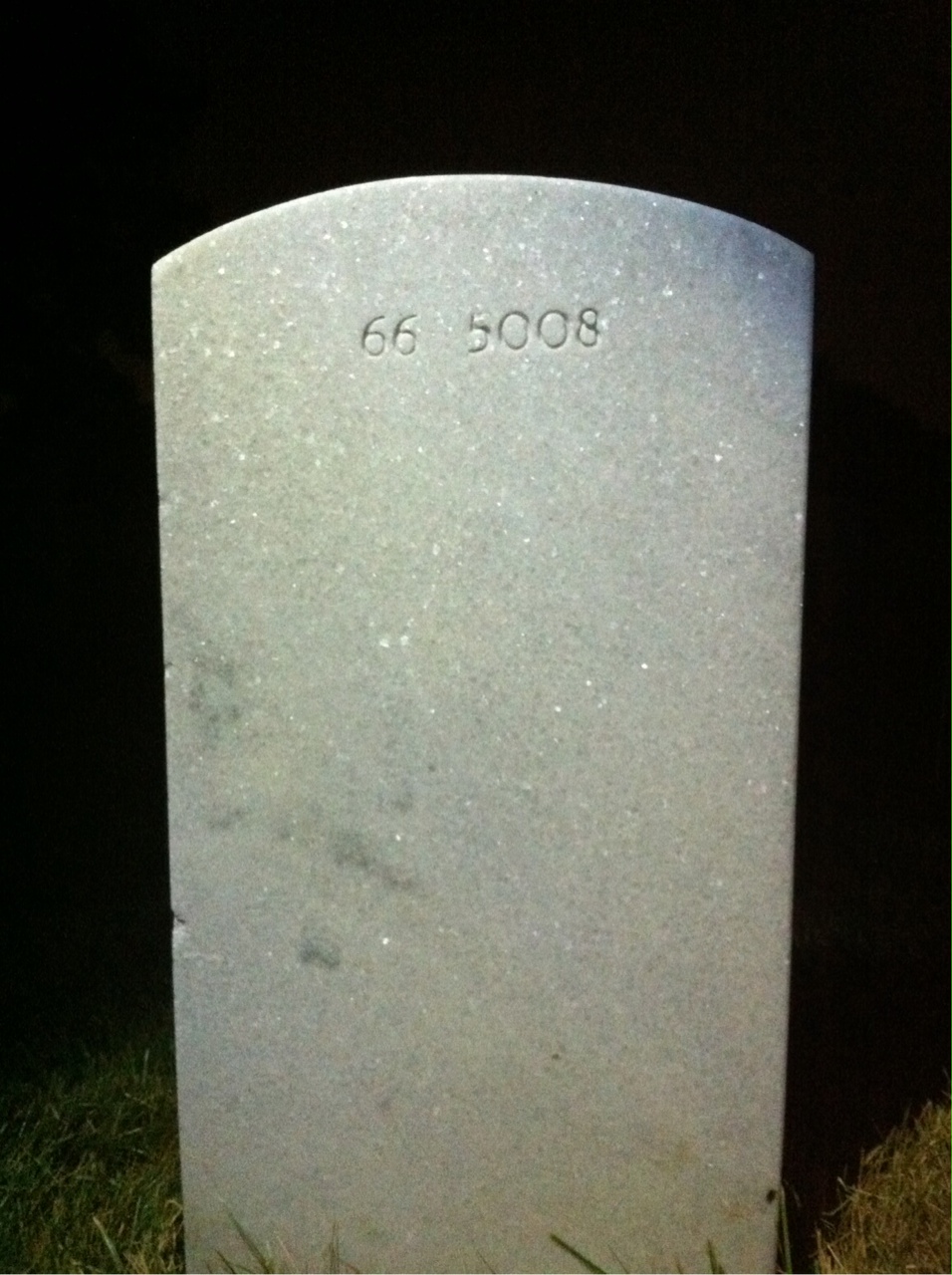 Back of headstone — Victor Baker