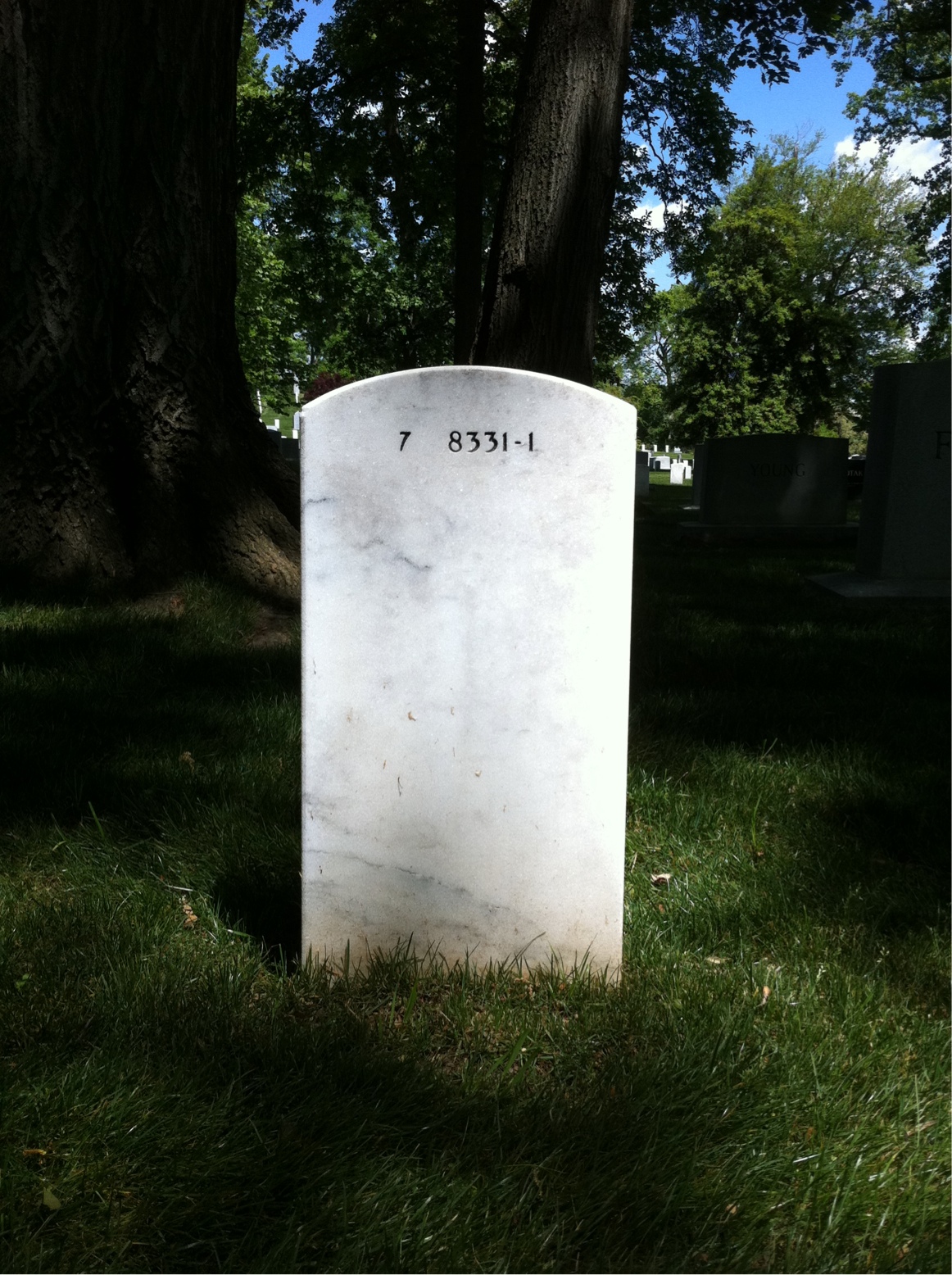 Back of headstone — Ann Furey