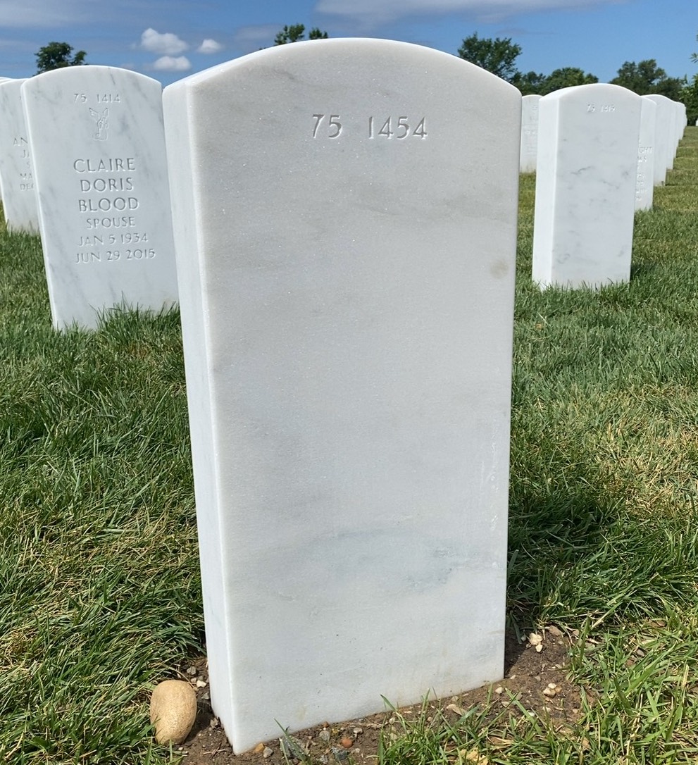 Back of headstone — William Thomas Bayha