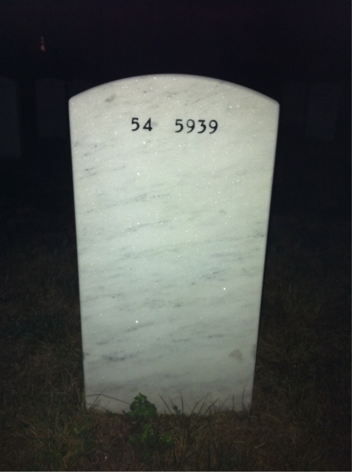 Back of headstone — William Carmichael