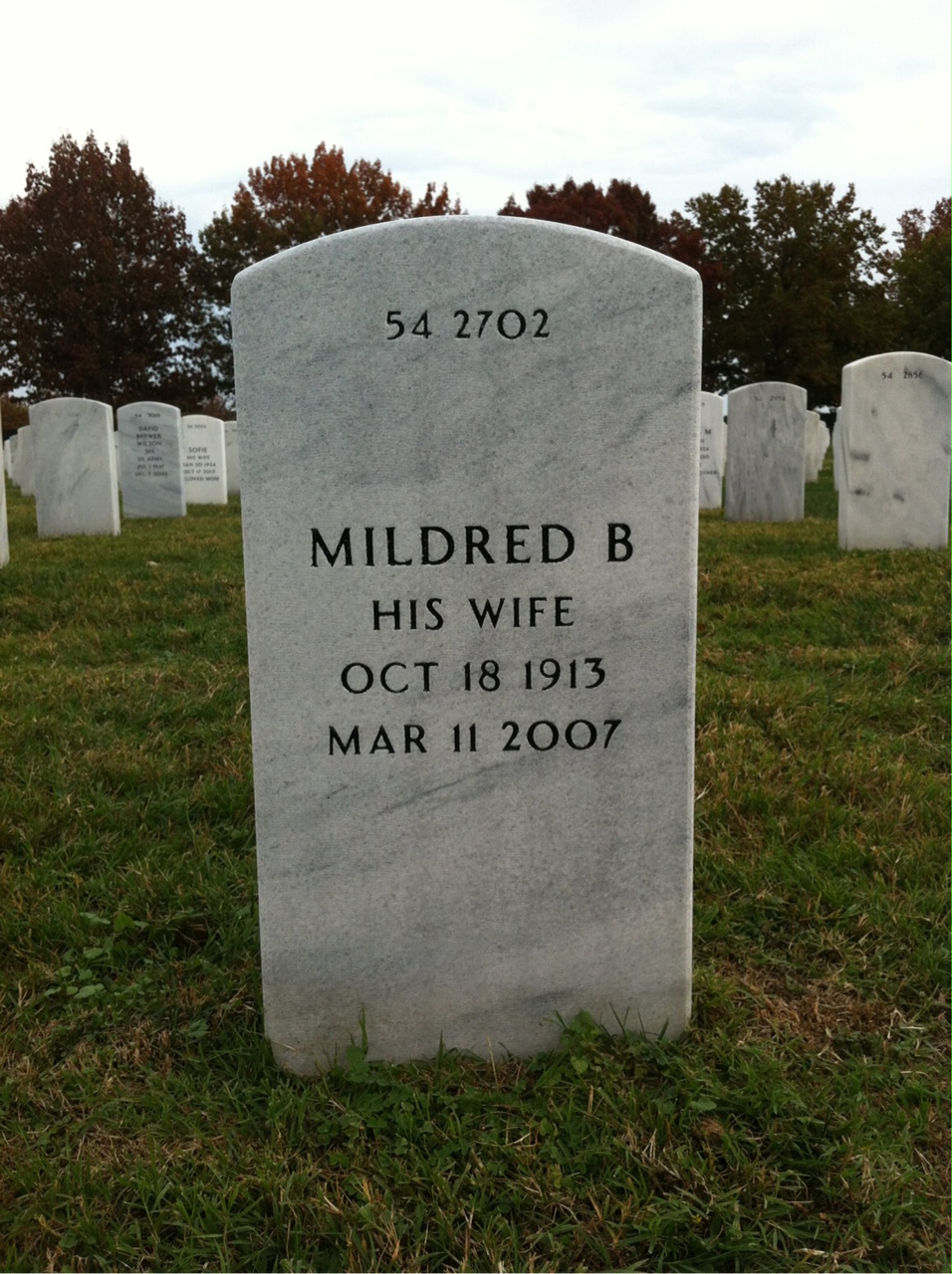 Back of headstone — James Jackson