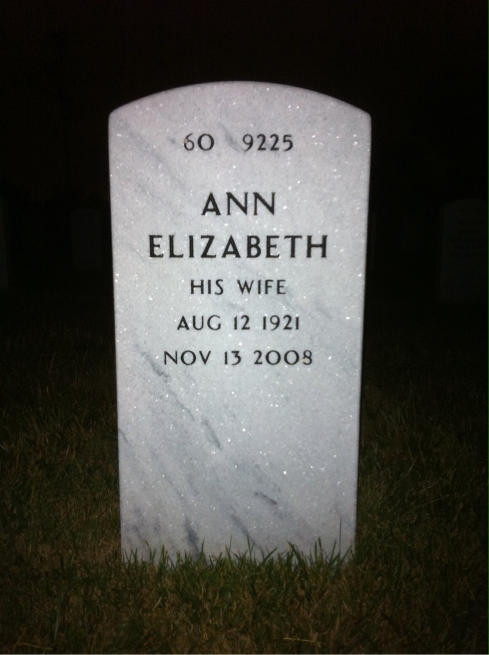Back of headstone — Frederick Snyder