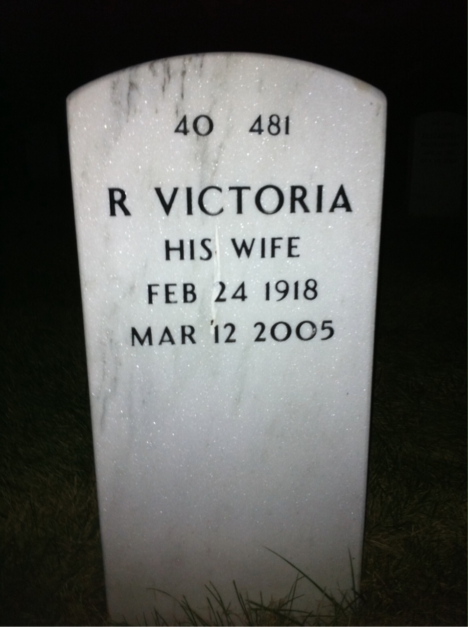 Back of headstone — Neel Price