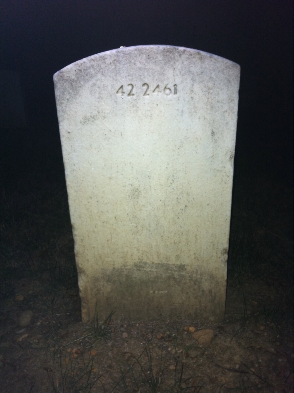 Back of headstone — William T Smith
