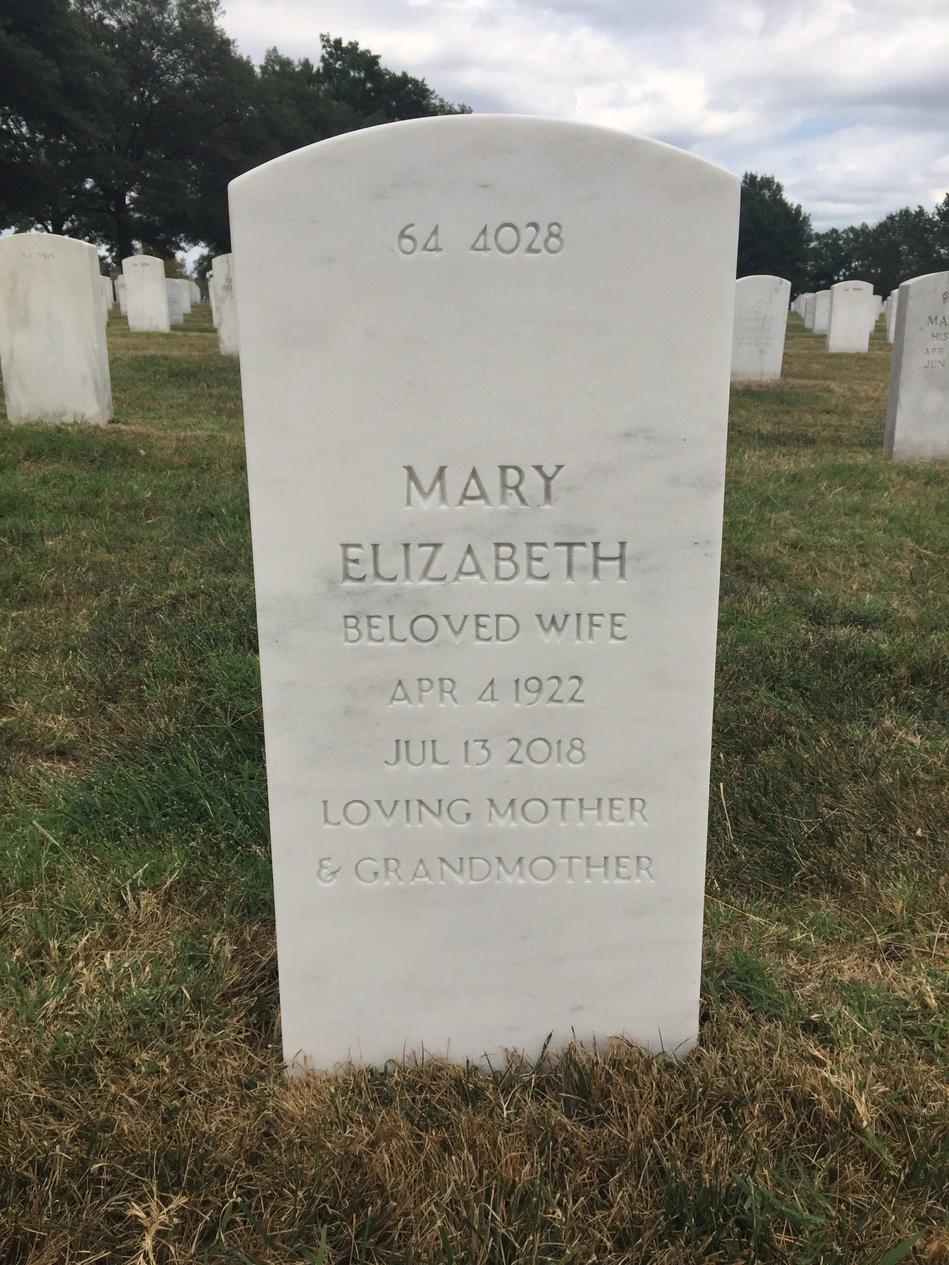 Back of headstone — David Havard